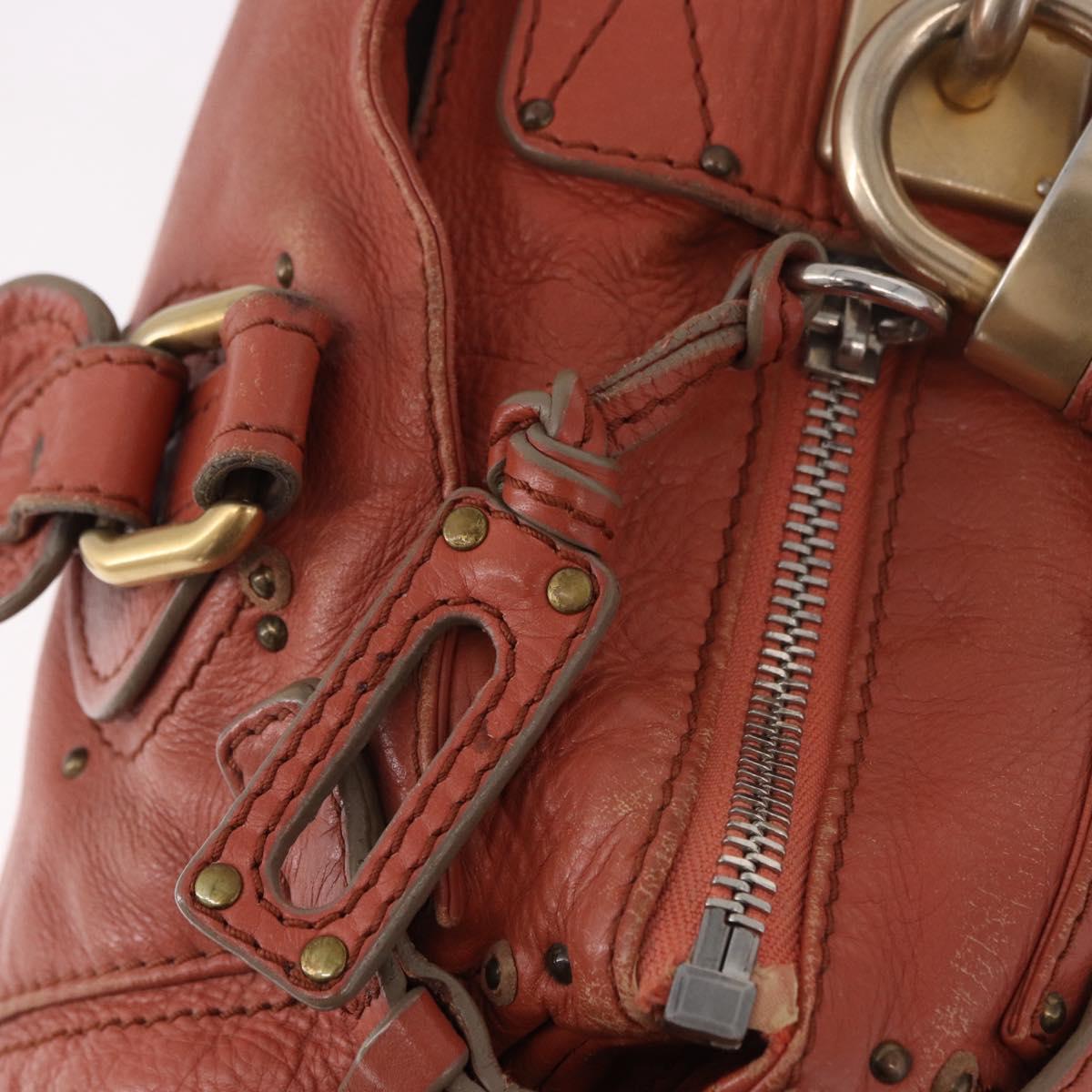 Chloe Paddington Hand Bag Leather Pink Gold Silver Auth 189045A