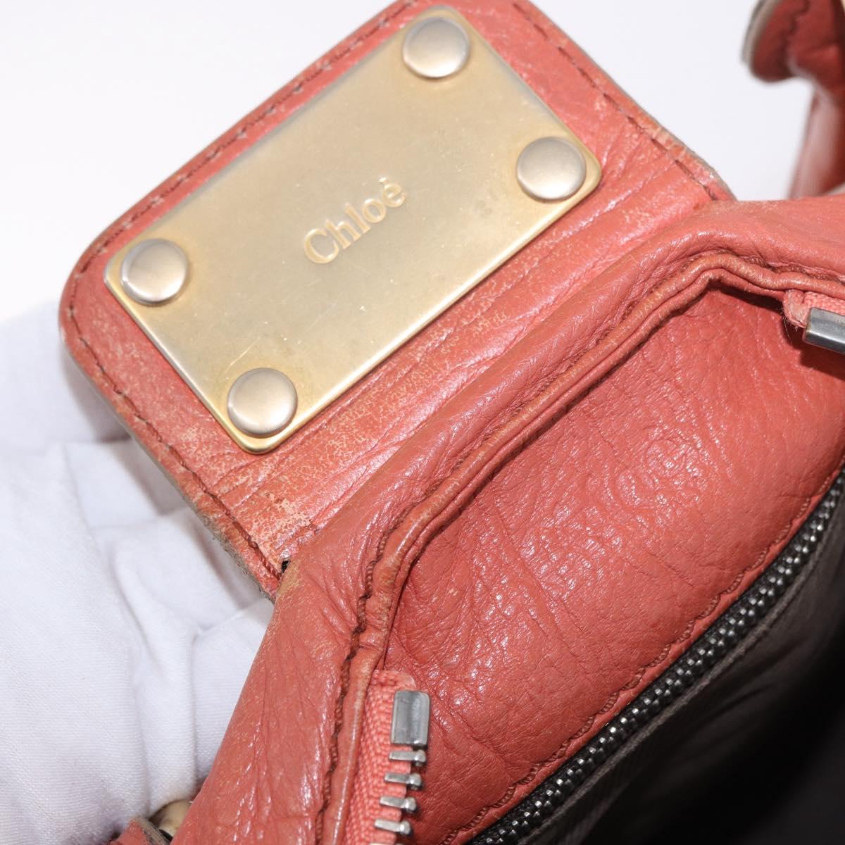 Chloe Paddington Hand Bag Leather Pink Gold Silver Auth 189045A