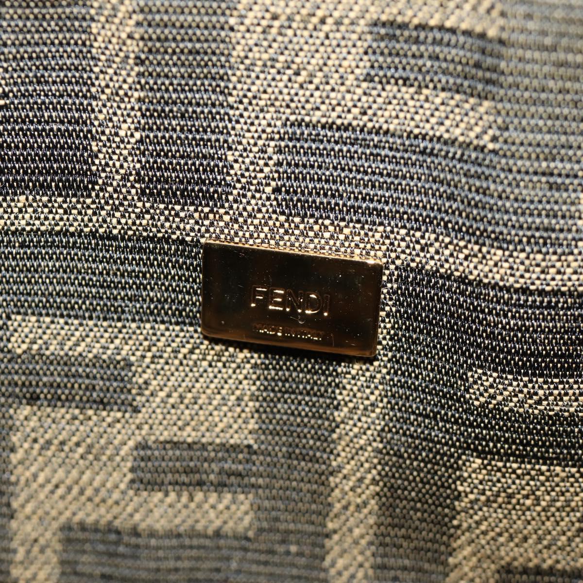 FENDI Chain Zucca Canvas Mamma Baguette Bag 2way Brown Black Auth 189061SV