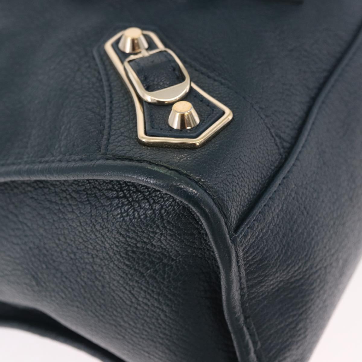 BALENCIAGA Classic Metallic Edge City Leather 2way Green 115748 Auth 189070SM
