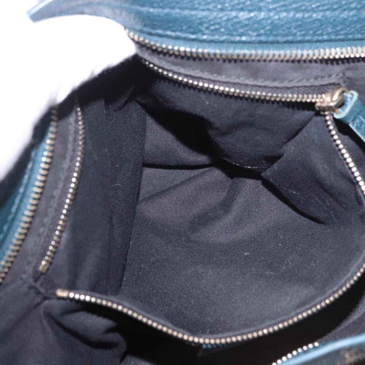 BALENCIAGA Classic Metallic Edge City Leather 2way Green 115748 Auth 189070SM