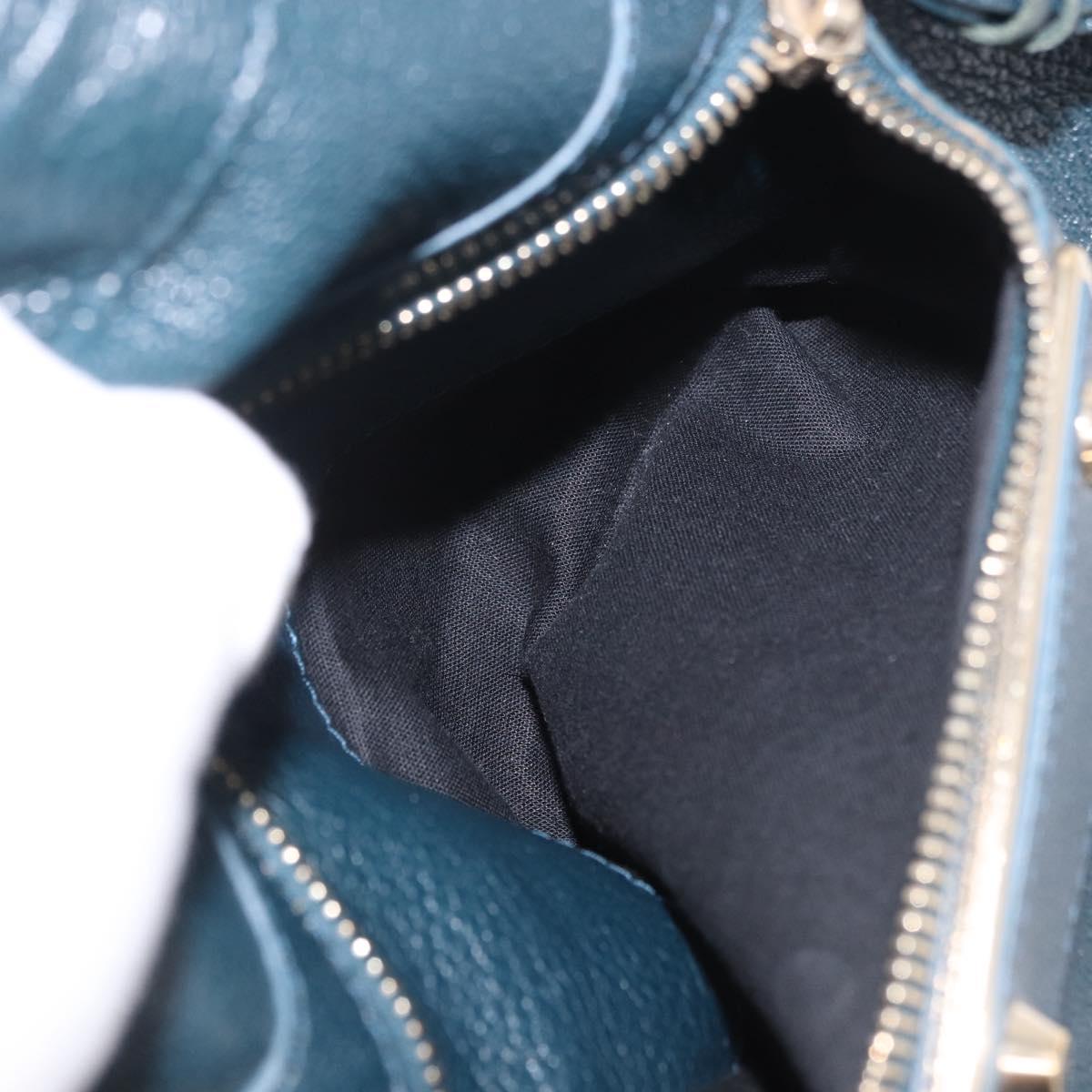 BALENCIAGA Classic Metallic Edge City Leather 2way Green 115748 Auth 189070SM
