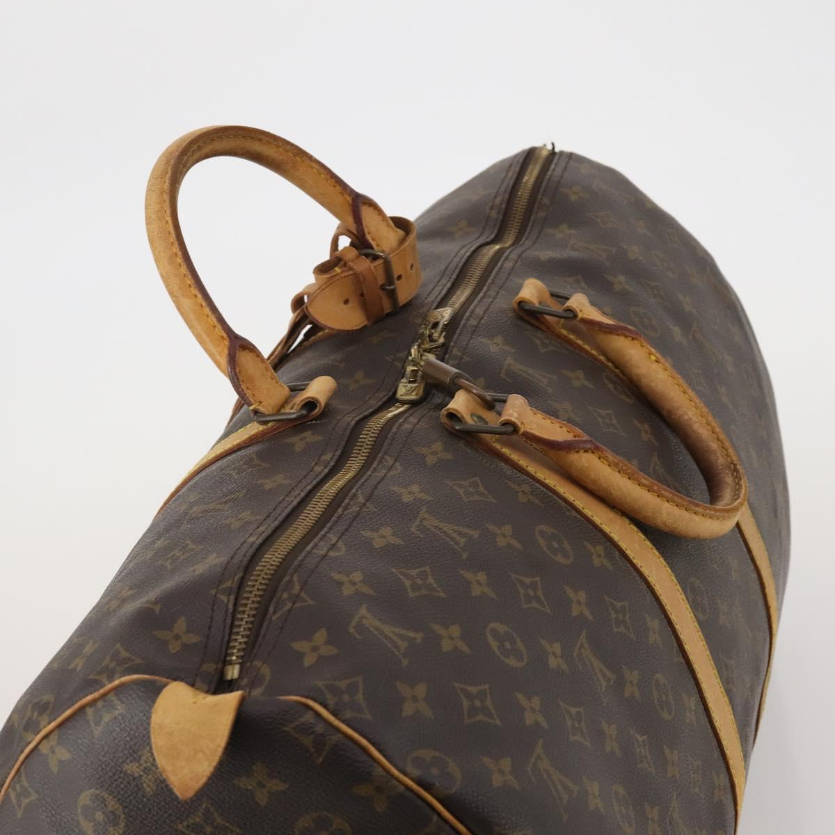 LOUIS VUITTON Monogram Keepall 55 Boston Bag M41424 LV Auth 189079A