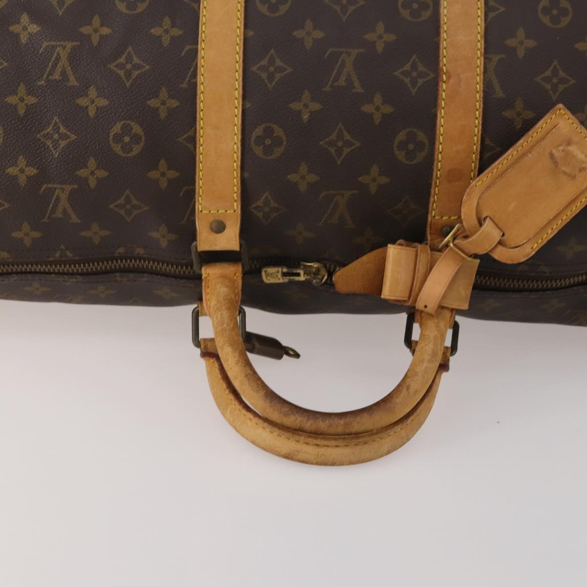 LOUIS VUITTON Monogram Keepall 55 Boston Bag M41424 LV Auth 189079A