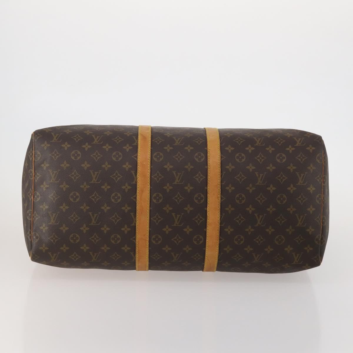 LOUIS VUITTON Monogram Keepall 55 Boston Bag M41424 LV Auth 189079A