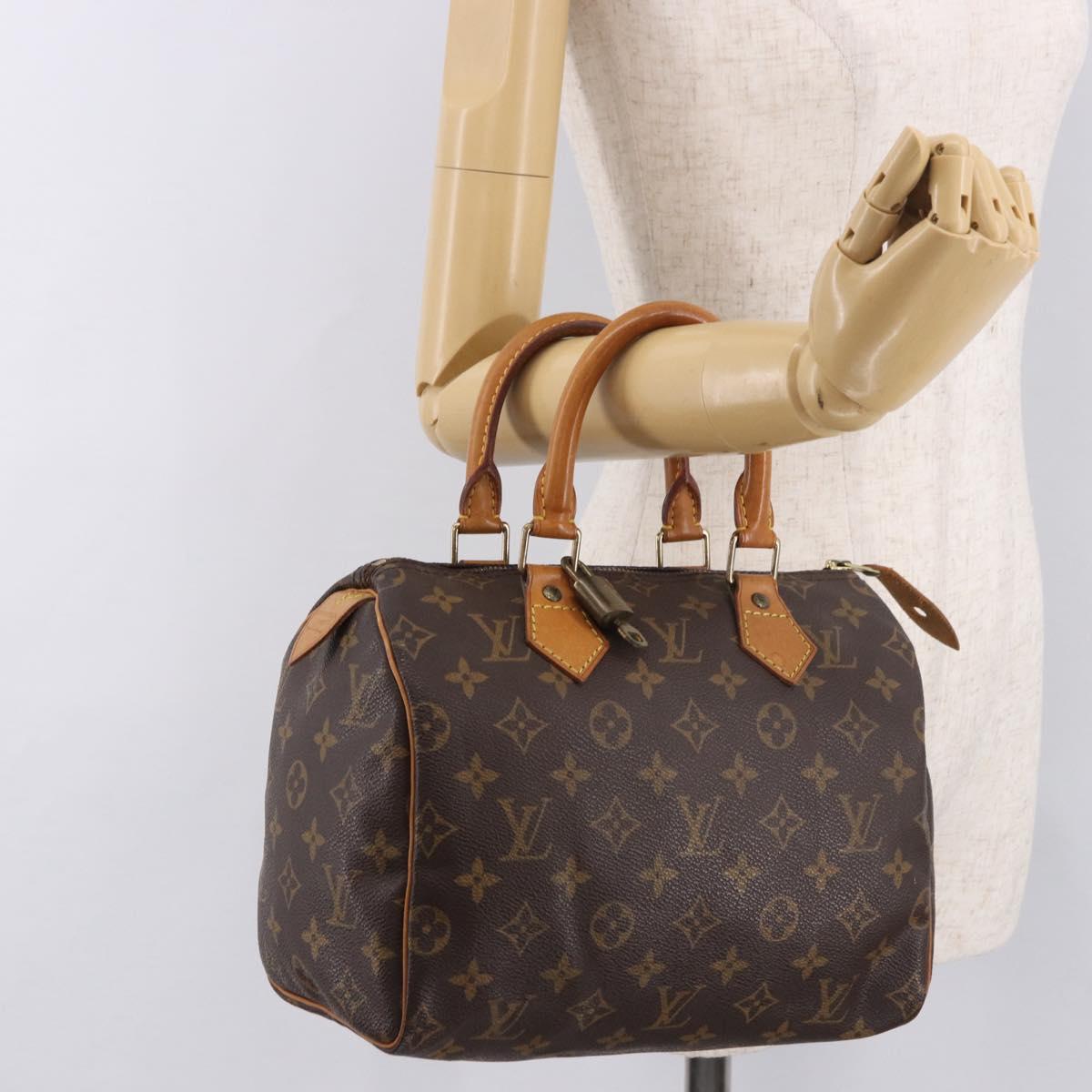 LOUIS VUITTON Monogram Speedy 25 Hand Bag M41528 LV Auth 189084A