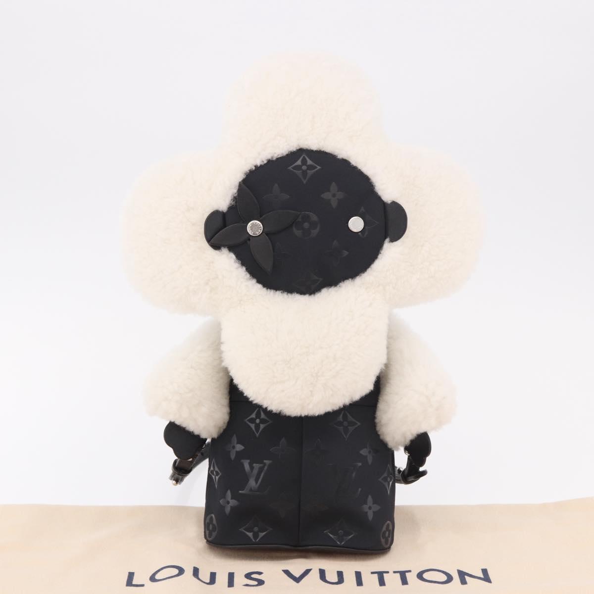 LOUIS VUITTON Monogram Vivienne Backpack Nylon Black LV Auth 189088SM