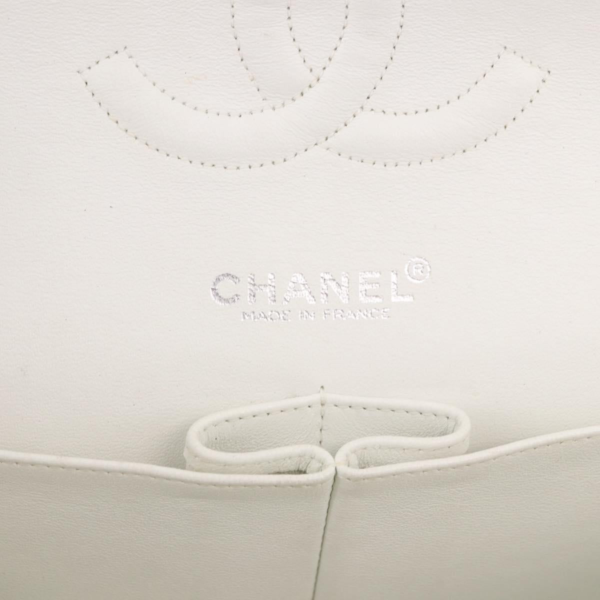 CHANEL Chain Matelasse 25 Bag Patent leather Yellow Silver CC Auth 189089