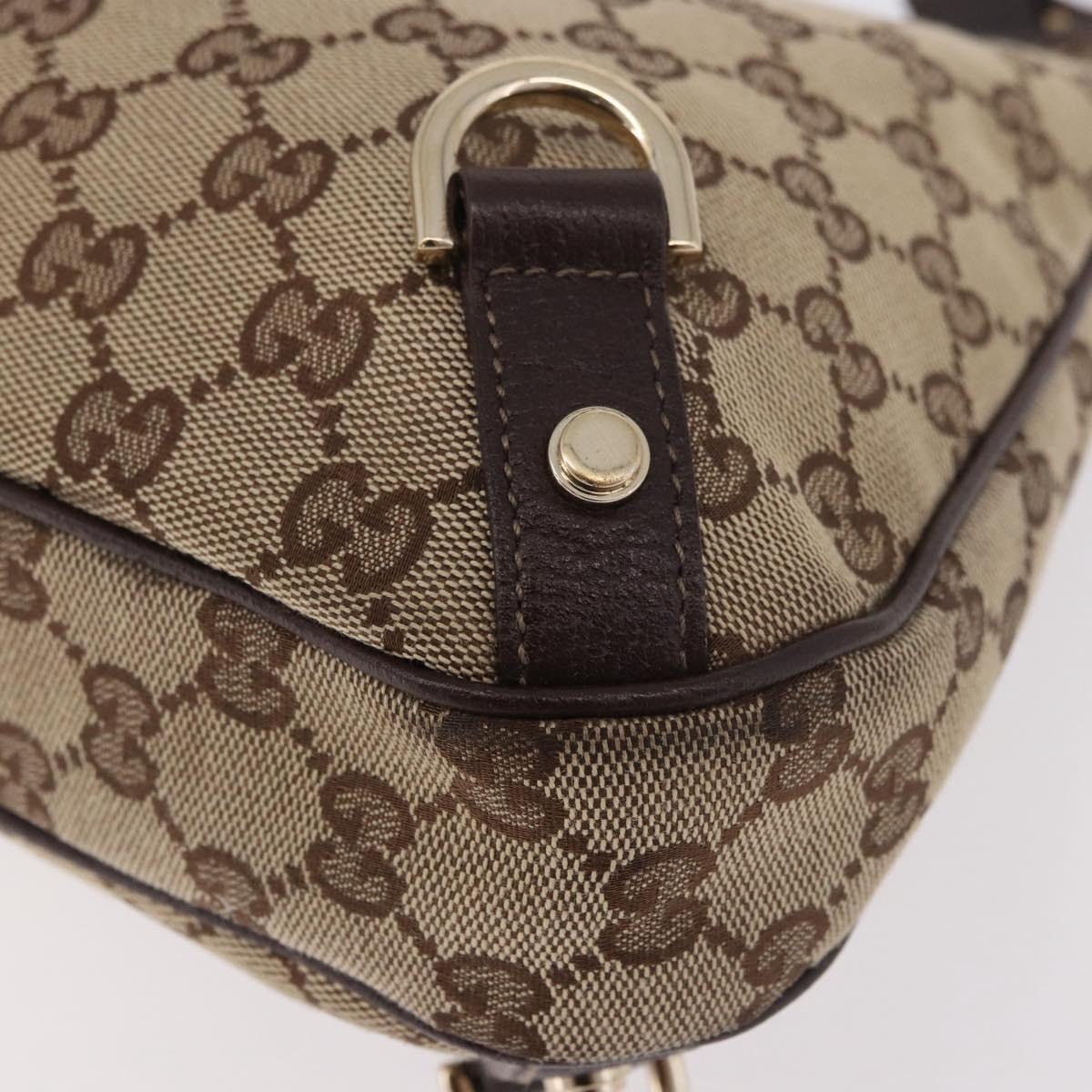 GUCCI Abbey GG Canvas Shoulder Bag Beige Gold 130738 Auth 189099A