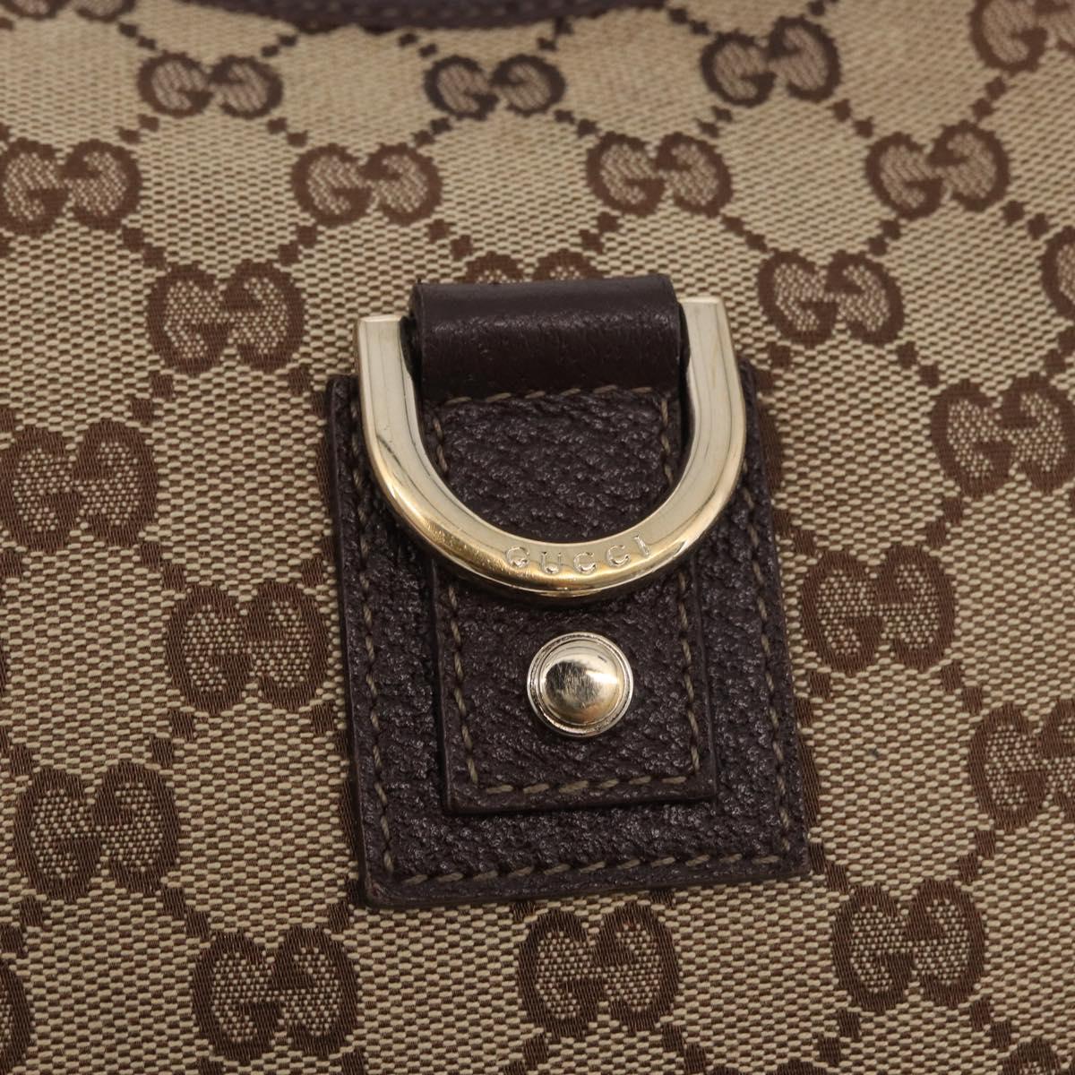 GUCCI Abbey GG Canvas Shoulder Bag Beige Gold 130738 Auth 189099A