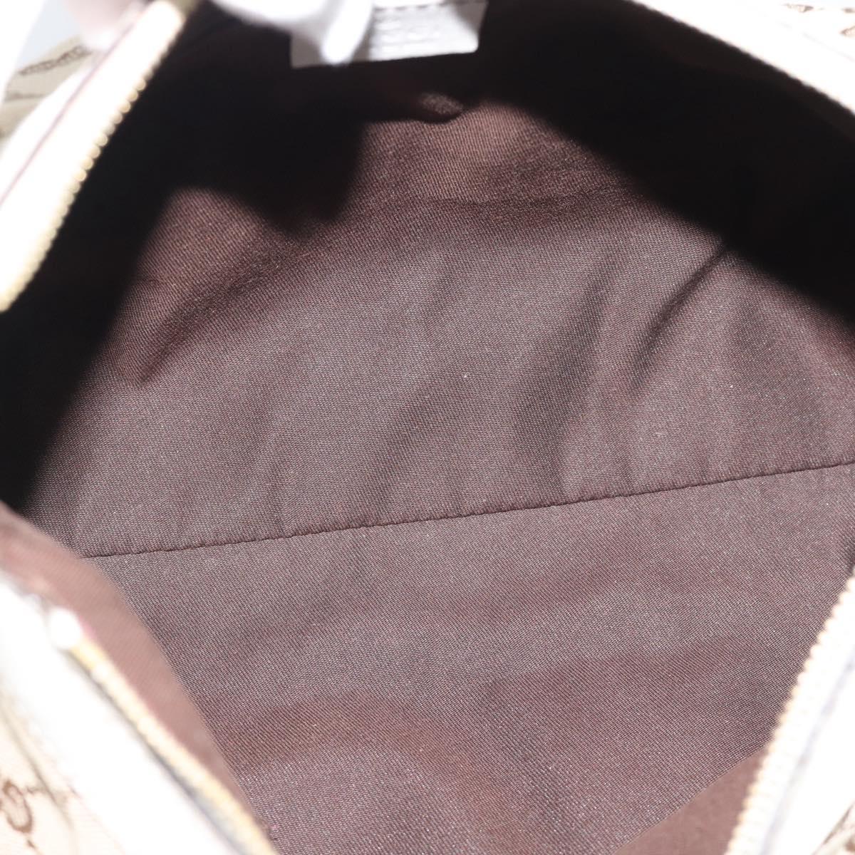 GUCCI GG Canvas Abbey Shoulder Bag Beige Gold 190525 Auth 189100A