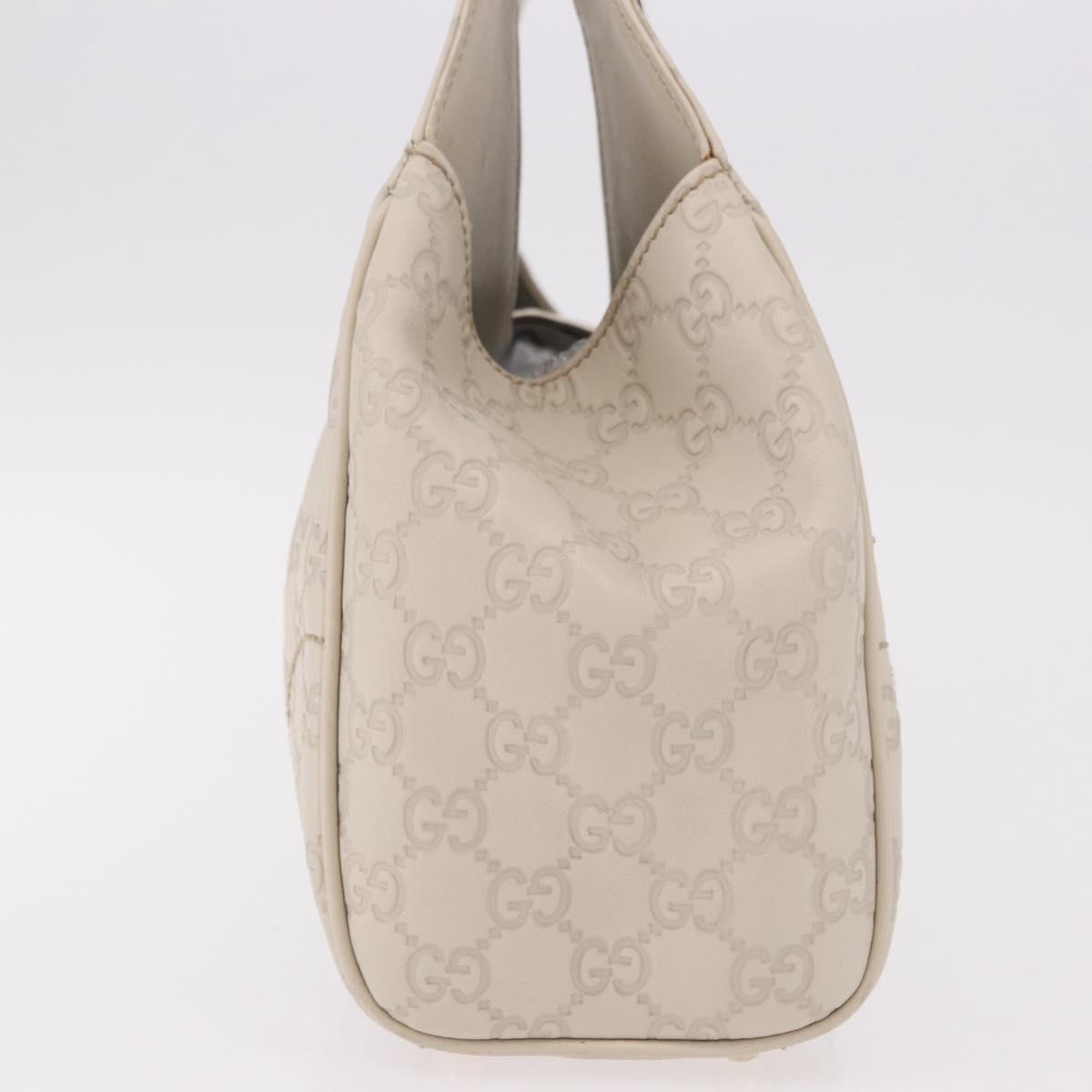 GUCCI New Jackie GG Canvas Shoulder Bag Leather Ivory Gold 145819 Auth 189101A