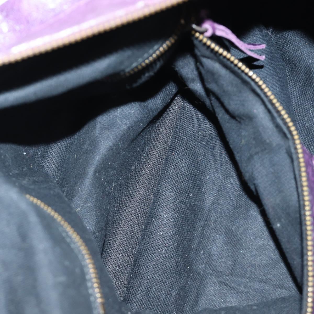 BALENCIAGA Zazigi Hand Bag Leather 2way Purple 128523 Auth 189102M