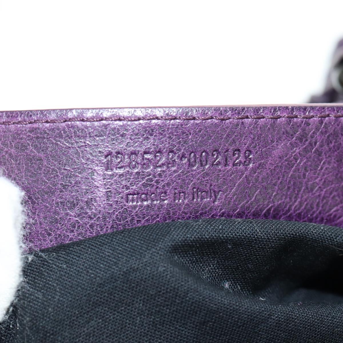 BALENCIAGA Zazigi Hand Bag Leather 2way Purple 128523 Auth 189102M