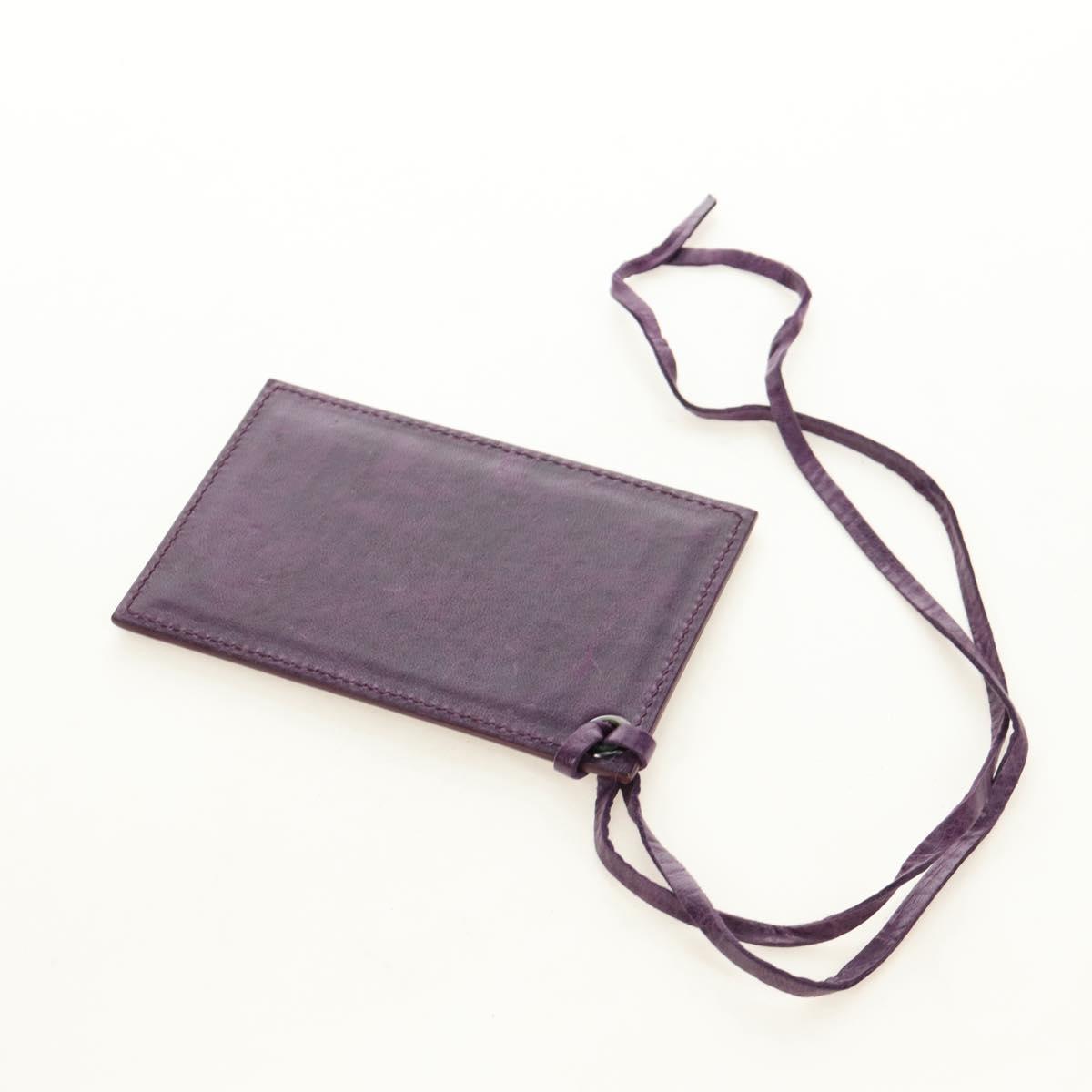 BALENCIAGA Zazigi Hand Bag Leather 2way Purple 128523 Auth 189102M
