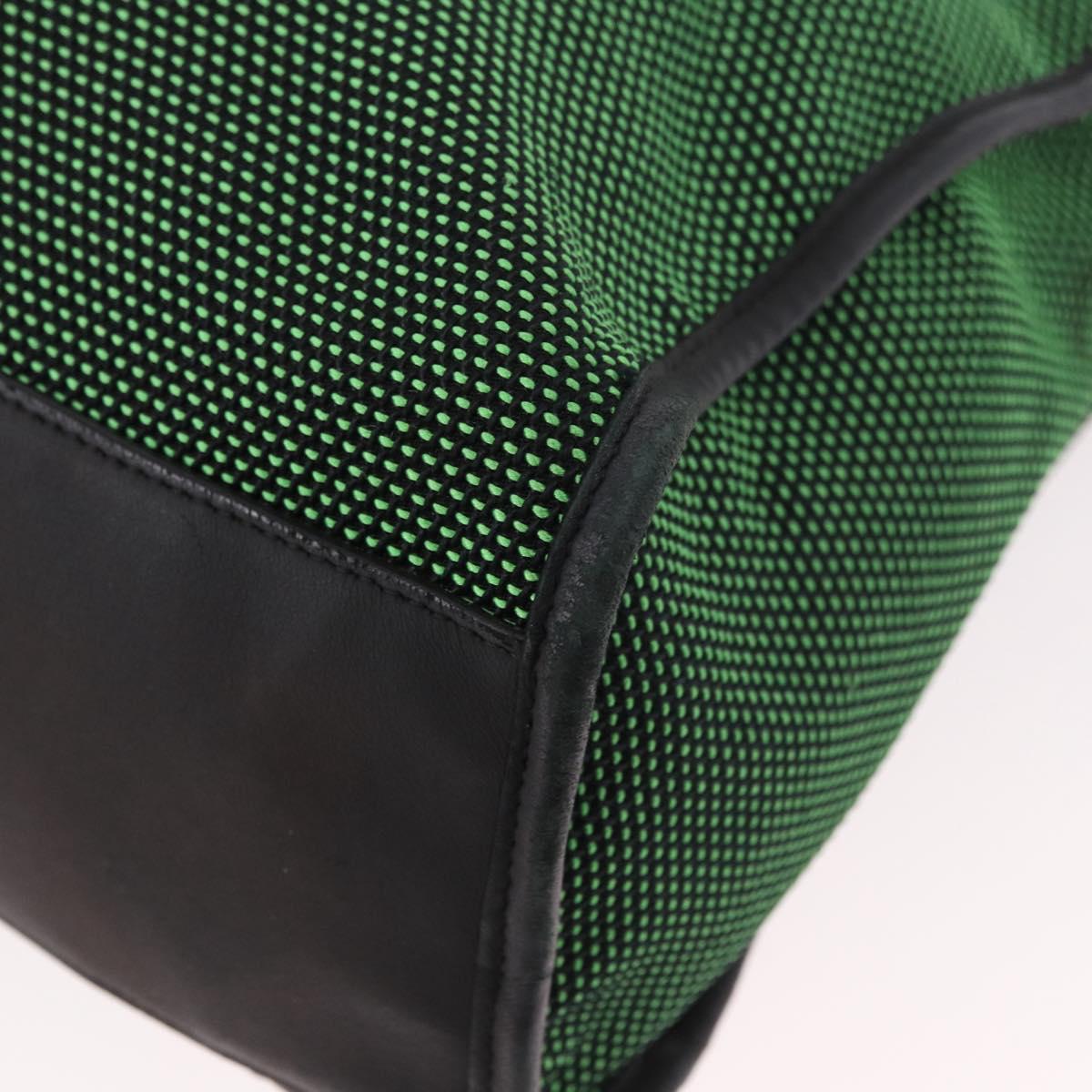 BALENCIAGA The City Hand Bag Canvas 2way Green Silver 115748 Auth 189103M