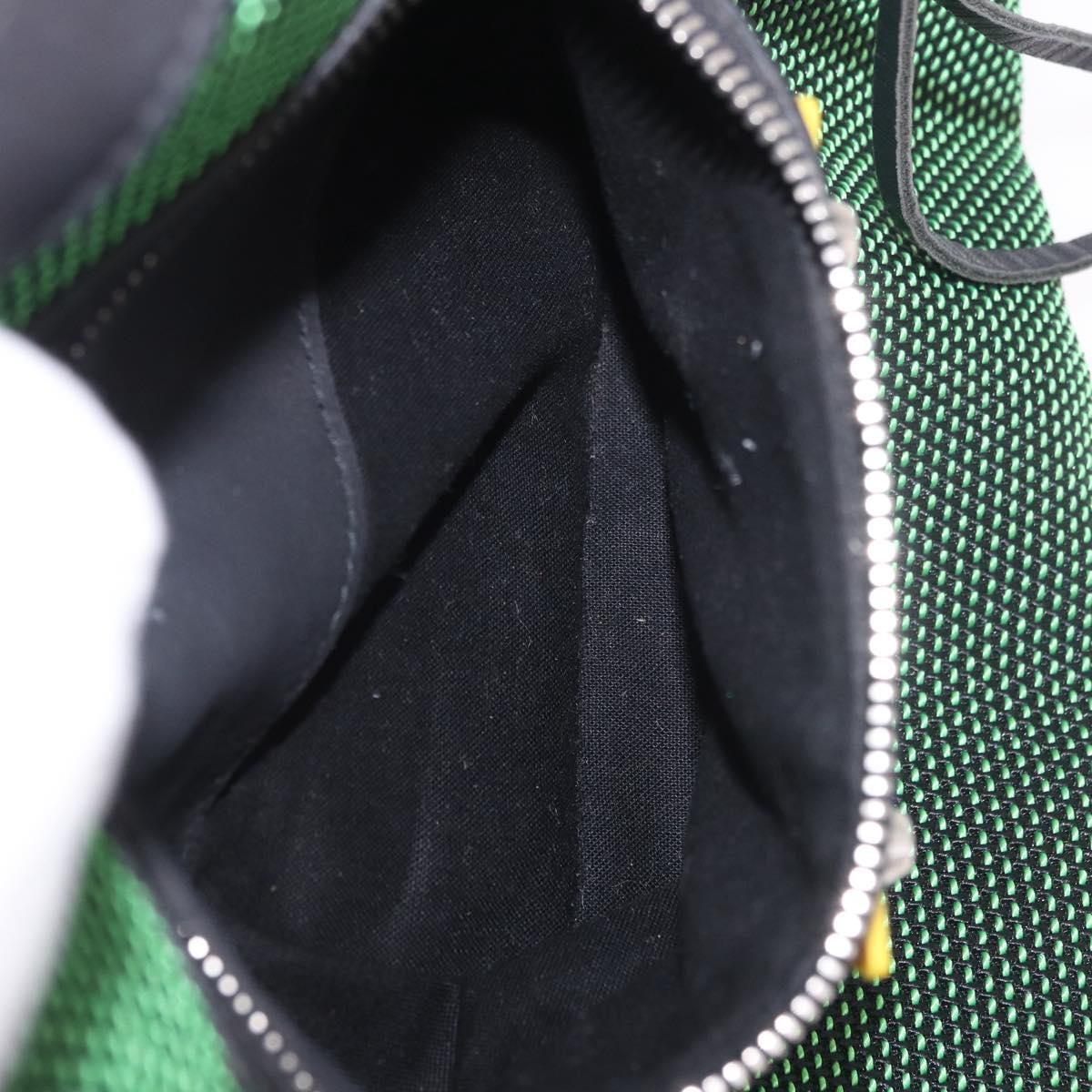 BALENCIAGA The City Hand Bag Canvas 2way Green Silver 115748 Auth 189103M