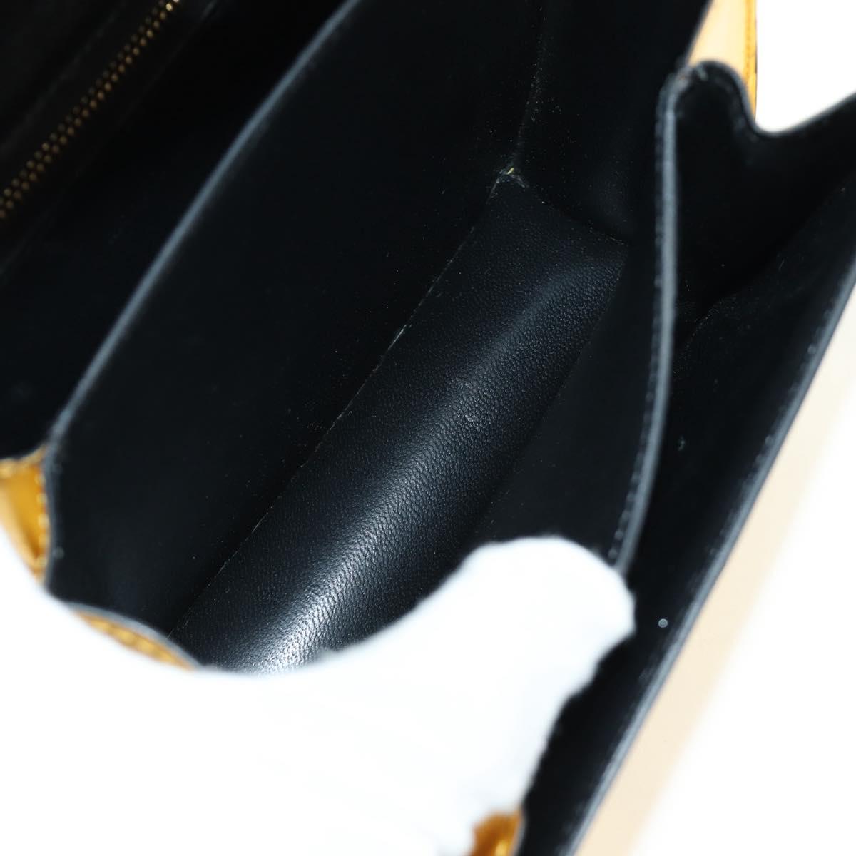 CELINE Shoulder Bag Leather Gold Auth 189106M