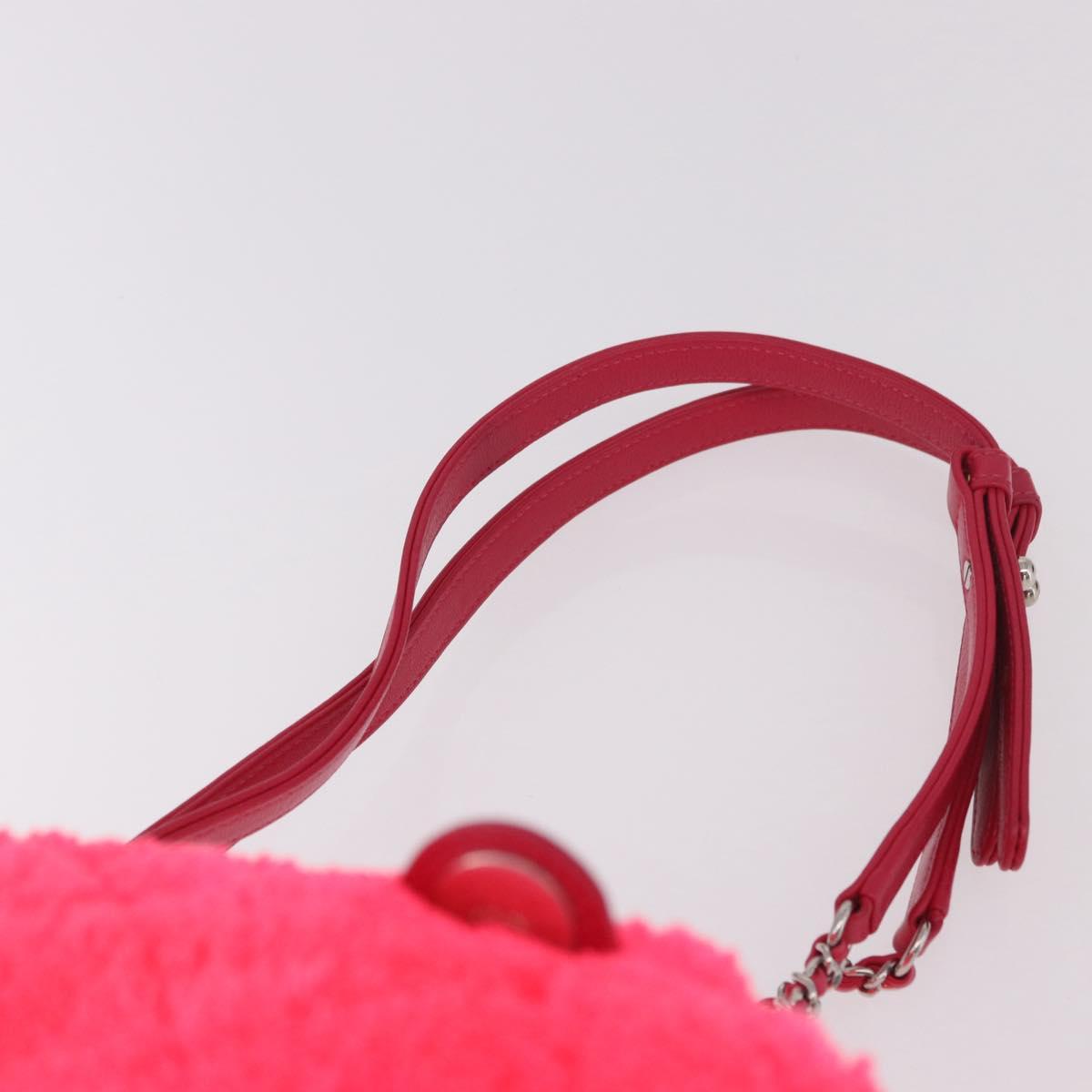 CHANEL Matelasse Chain Backpack pile Pink Silver CC Auth 189107M
