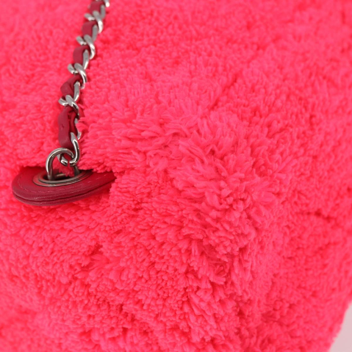CHANEL Matelasse Chain Backpack pile Pink Silver CC Auth 189107M