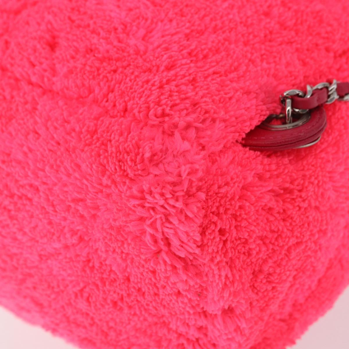 CHANEL Matelasse Chain Backpack pile Pink Silver CC Auth 189107M