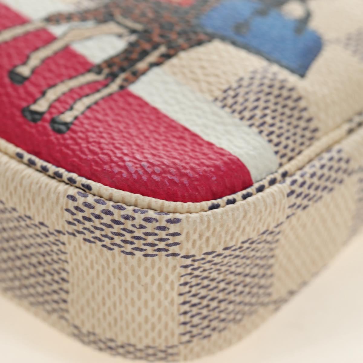 LOUIS VUITTON Damier Azur Mini Pochette Accessoires N58010 LV Auth 189119M