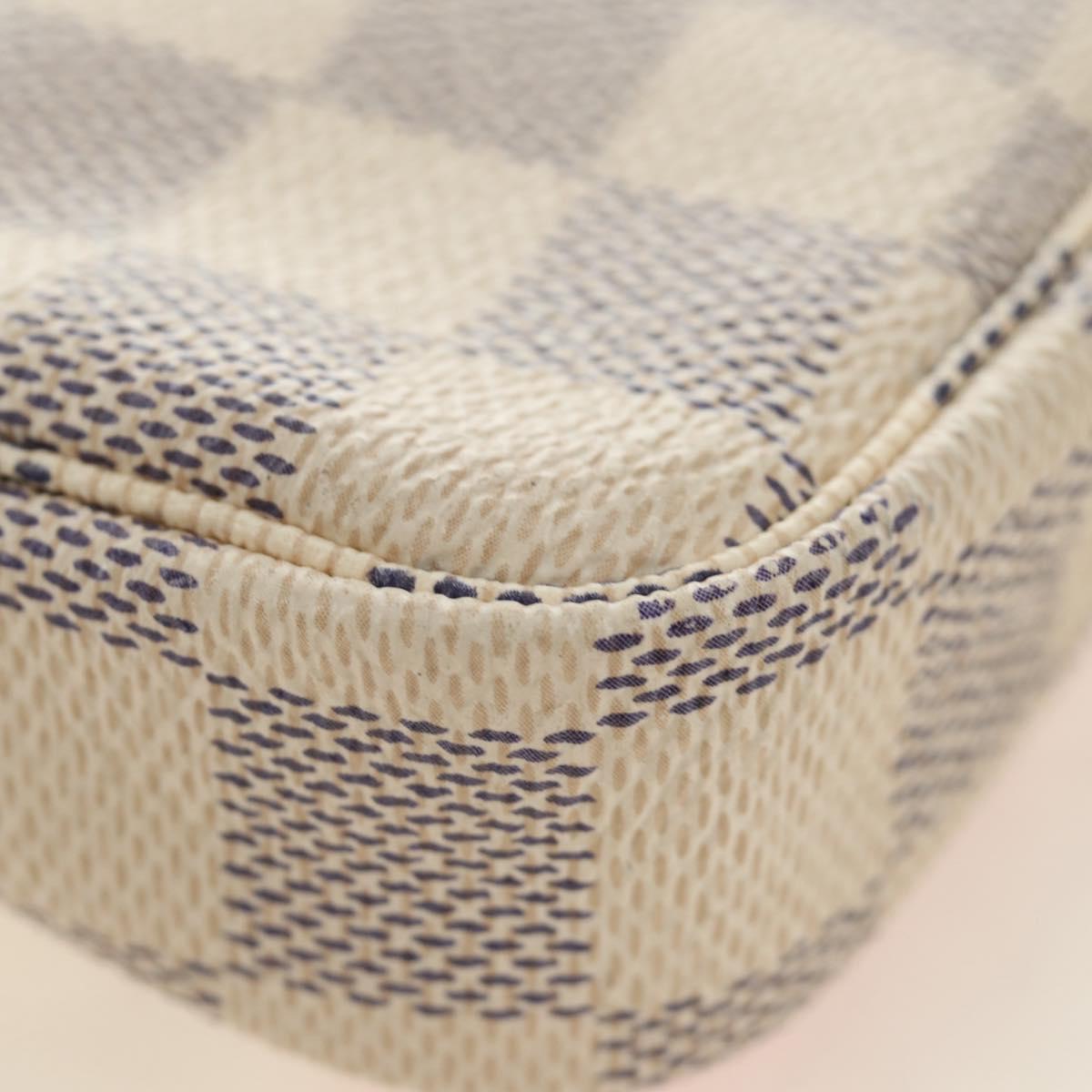 LOUIS VUITTON Damier Azur Mini Pochette Accessoires N58010 LV Auth 189119M