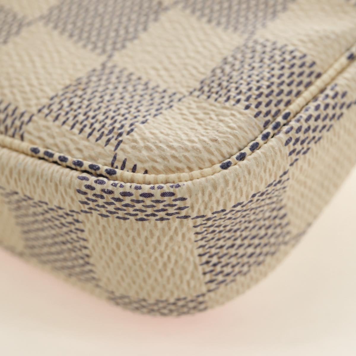 LOUIS VUITTON Damier Azur Mini Pochette Accessoires N58010 LV Auth 189119M