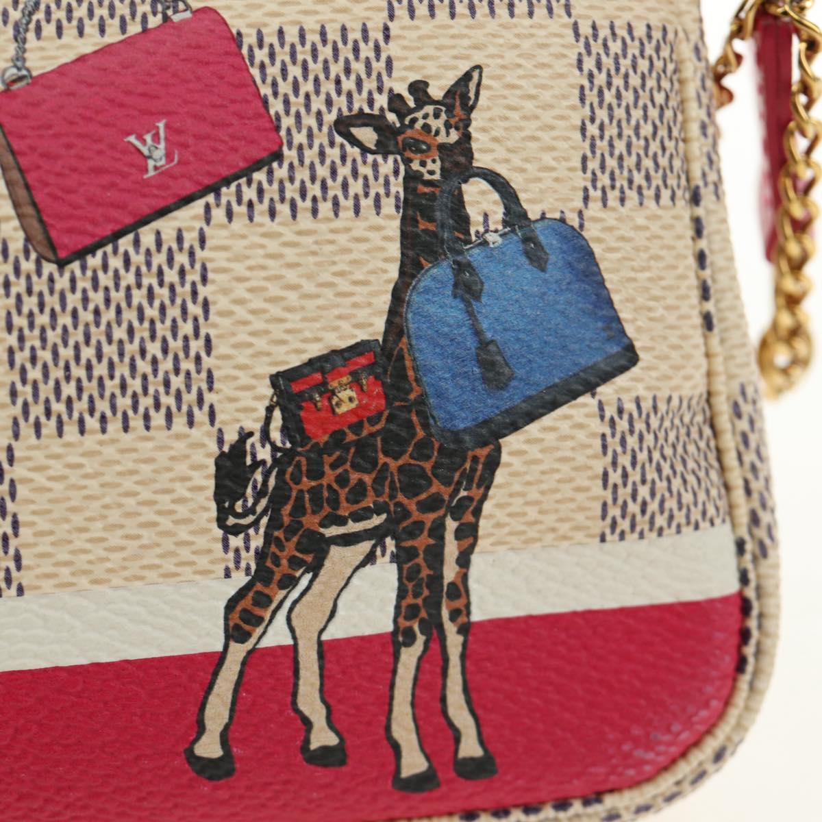 LOUIS VUITTON Damier Azur Mini Pochette Accessoires N58010 LV Auth 189119M