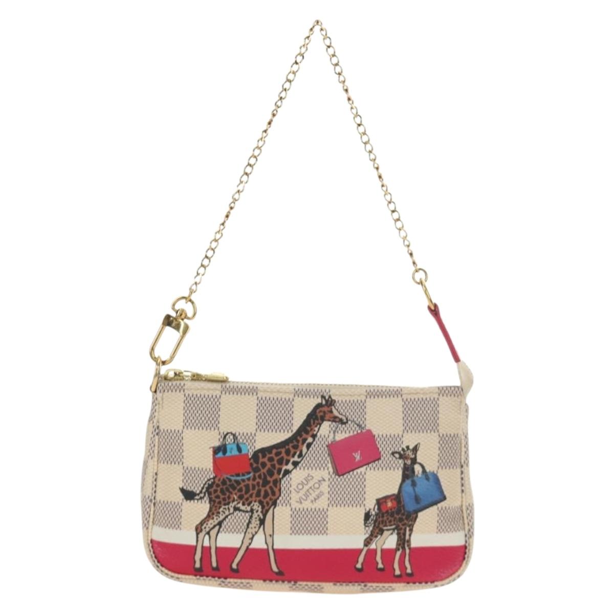 LOUIS VUITTON Damier Azur Mini Pochette Accessoires N58010 LV Auth 189119M