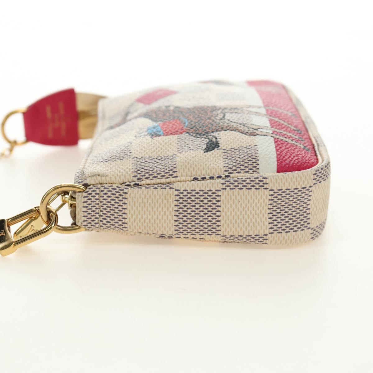 LOUIS VUITTON Damier Azur Mini Pochette Accessoires N58010 LV Auth 189119M