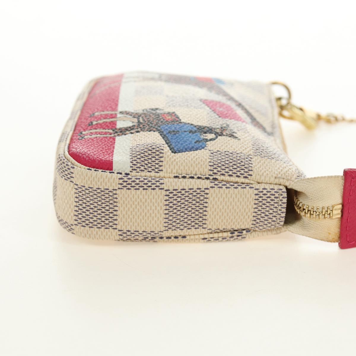 LOUIS VUITTON Damier Azur Mini Pochette Accessoires N58010 LV Auth 189119M