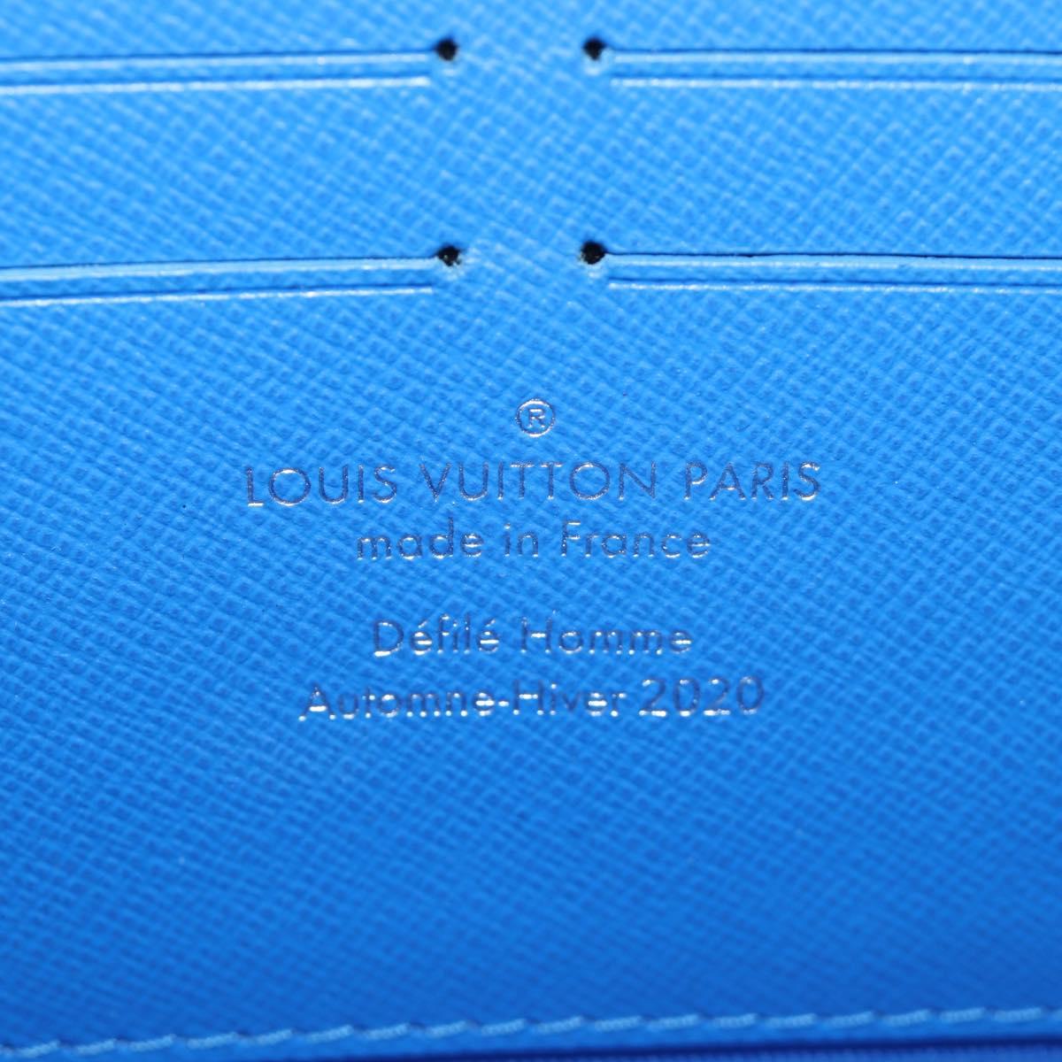 LOUIS VUITTON Monogram Clouds Soft Trunk Wallet Blue LV Auth 189125M