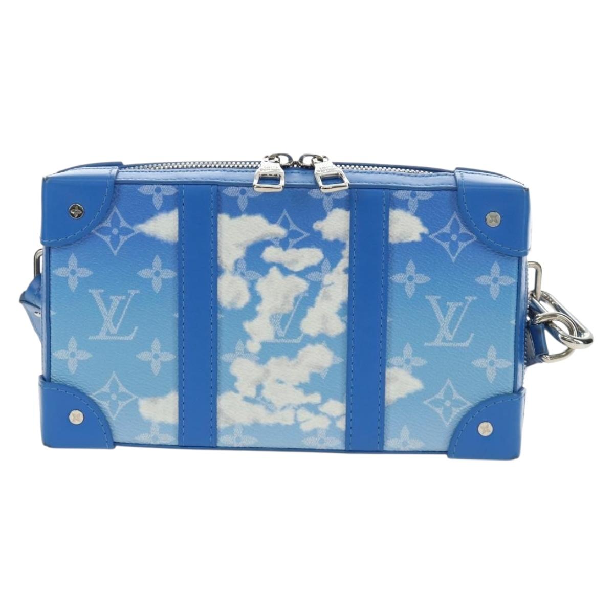 LOUIS VUITTON Monogram Clouds Soft Trunk Wallet Blue LV Auth 189125M