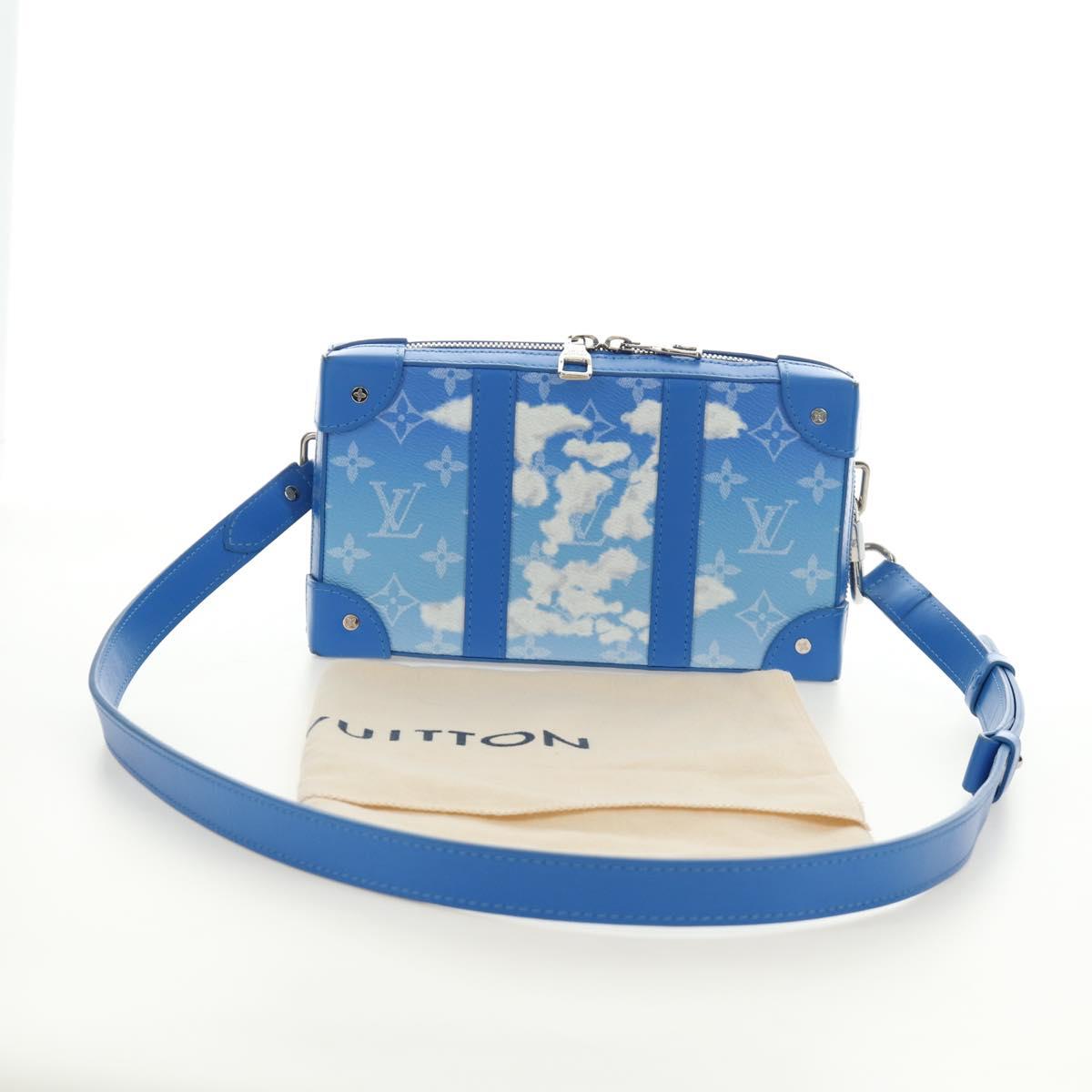 LOUIS VUITTON Monogram Clouds Soft Trunk Wallet Blue LV Auth 189125M