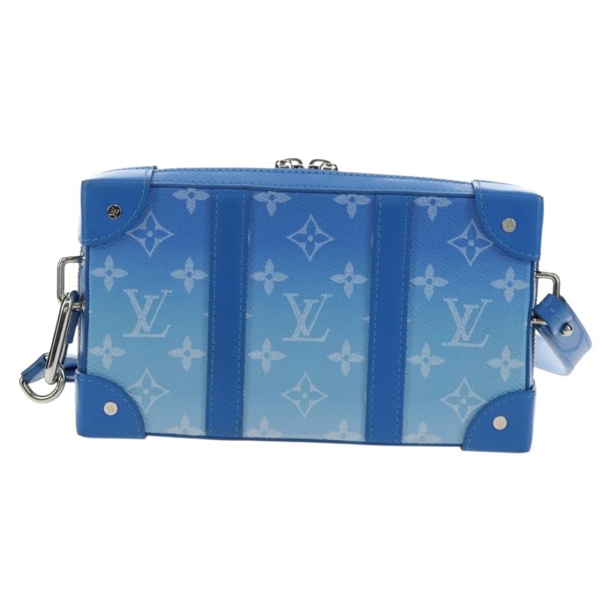 LOUIS VUITTON Monogram Clouds Soft Trunk Wallet Blue LV Auth 189125M