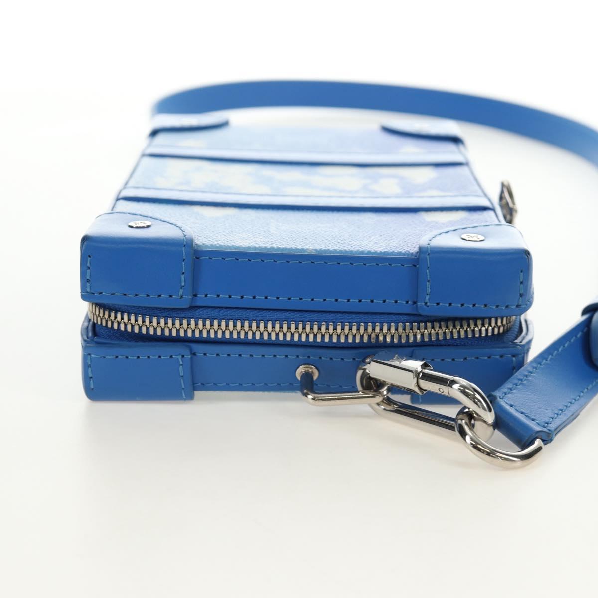 LOUIS VUITTON Monogram Clouds Soft Trunk Wallet Blue LV Auth 189125M