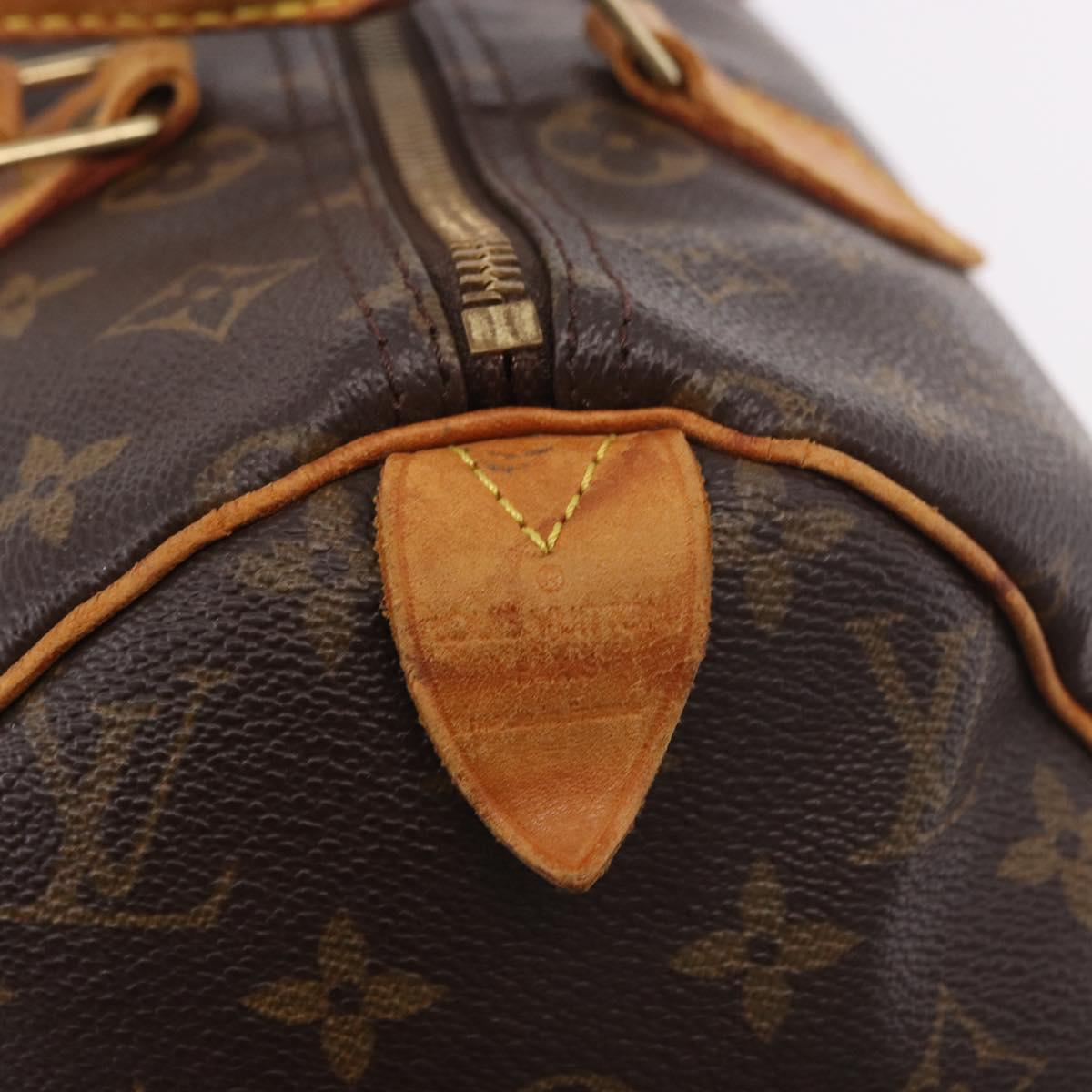 LOUIS VUITTON Monogram Speedy 30 Hand Bag M41526 LV Auth 189139