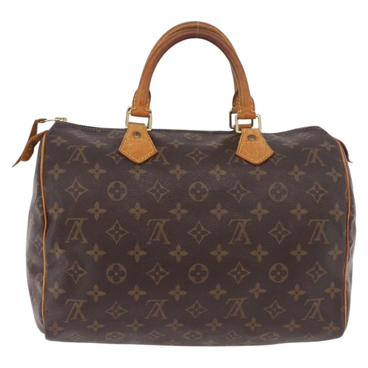 LOUIS VUITTON Monogram Speedy 30 Hand Bag M41526 LV Auth 189139