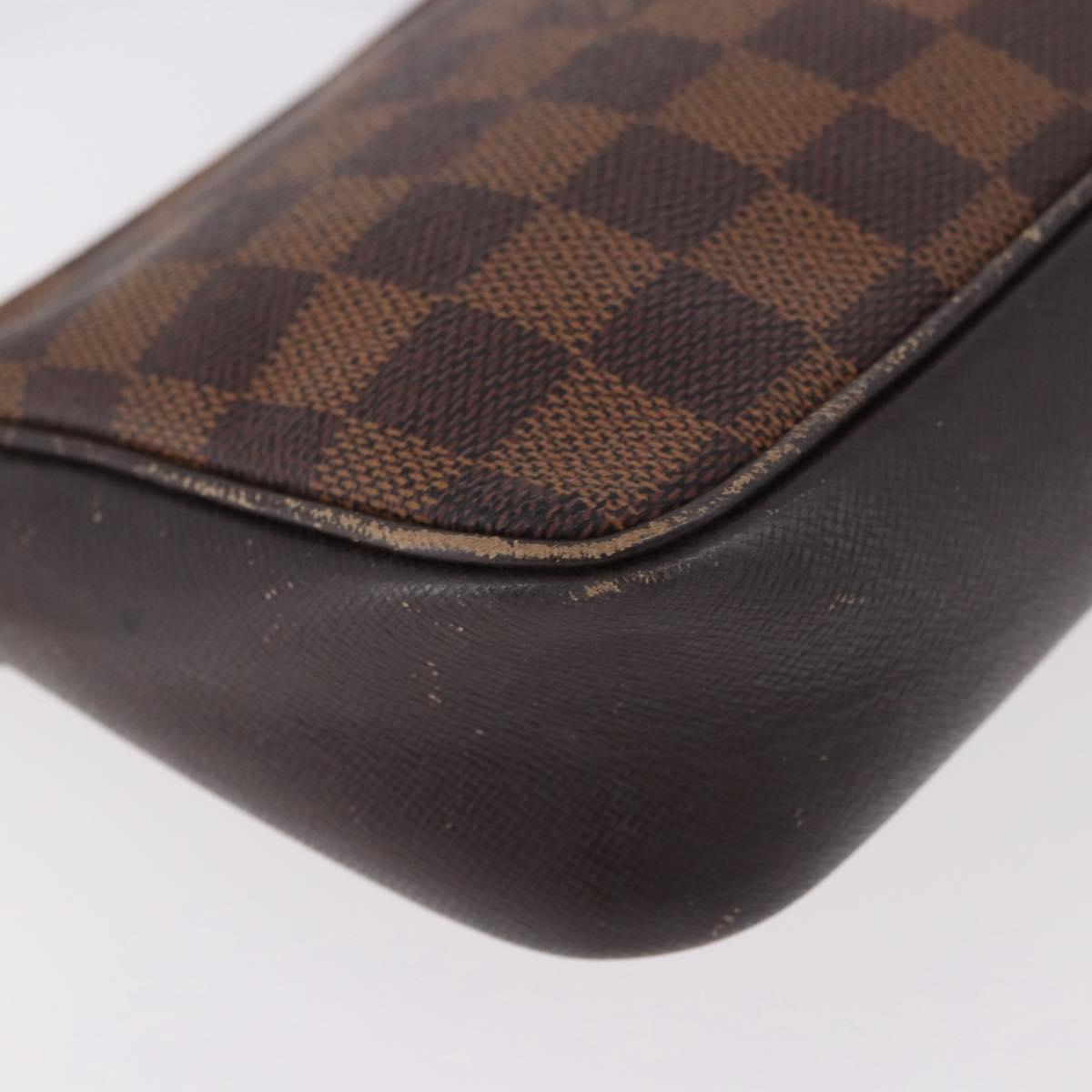 LOUIS VUITTON Damier Ebene Trousse Make Up Pouch N51982 LV Auth 189142
