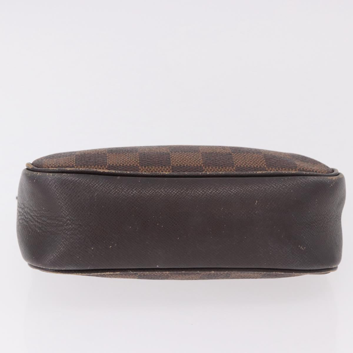 LOUIS VUITTON Damier Ebene Trousse Make Up Pouch N51982 LV Auth 189142