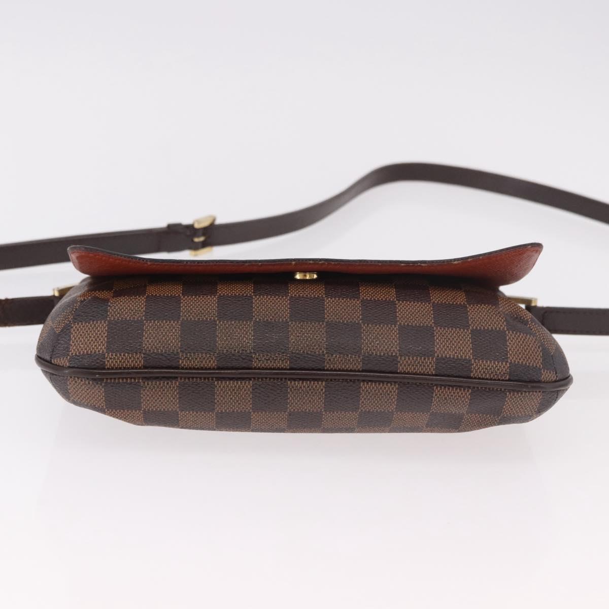 LOUIS VUITTON Damier Ebene Musette Tango Long Shoulder Bag N51301 LV Auth 189143