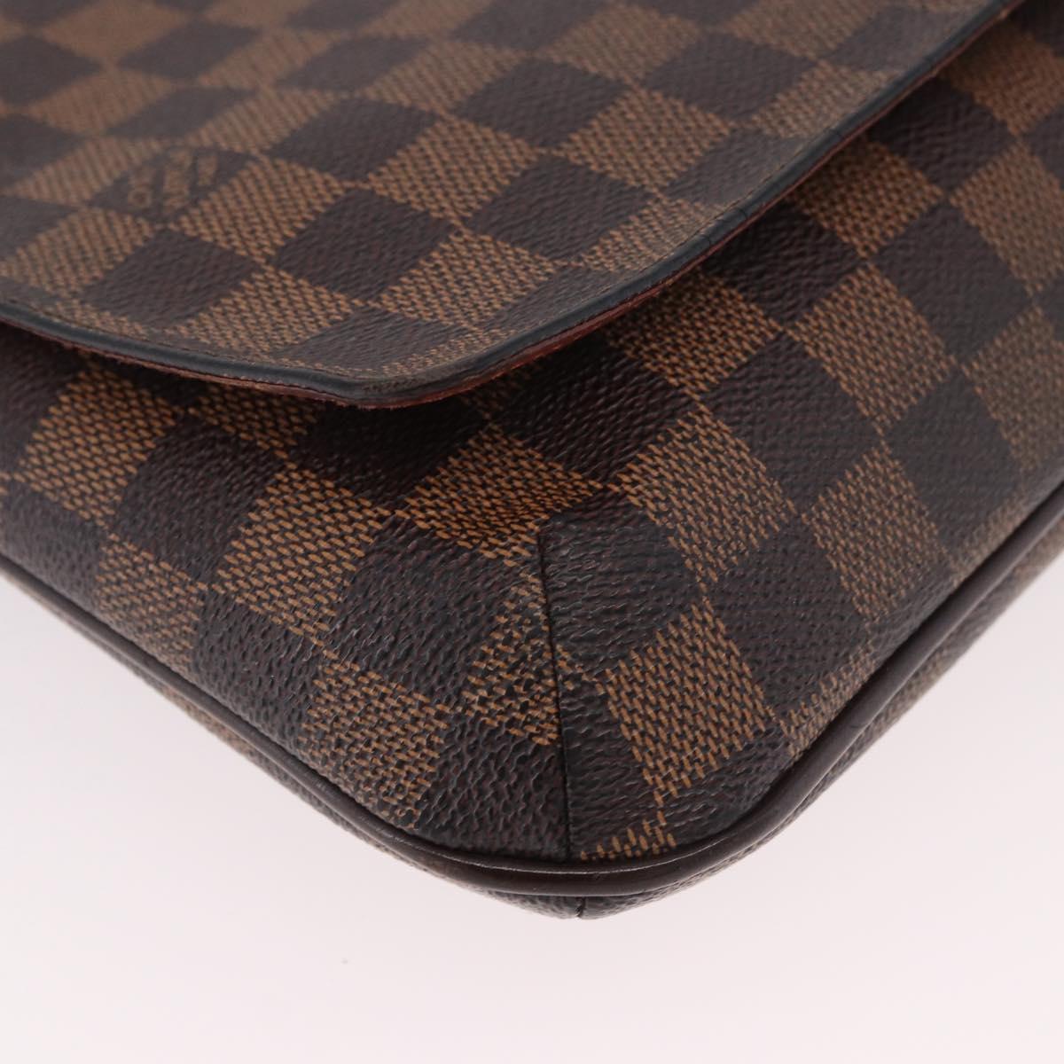 LOUIS VUITTON Damier Ebene Musette Tango Long Shoulder Bag N51301 LV Auth 189143