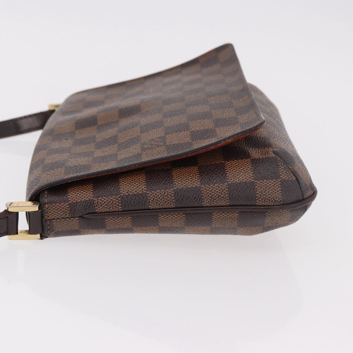 LOUIS VUITTON Damier Ebene Musette Tango Long Shoulder Bag N51301 LV Auth 189143