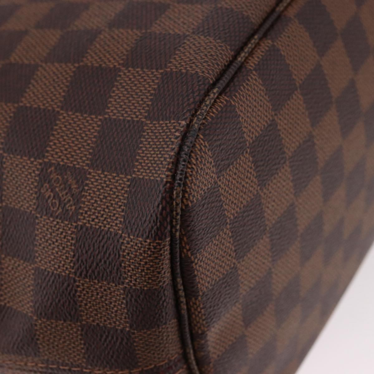 LOUIS VUITTON Damier Ebene Neverfull MM Tote Bag N51105 LV Auth 189144V