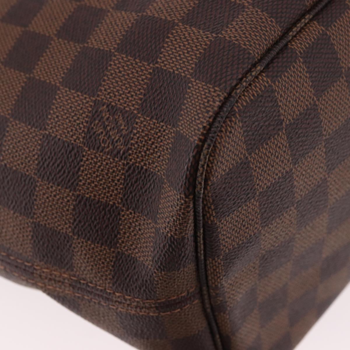 LOUIS VUITTON Damier Ebene Neverfull MM Tote Bag N51105 LV Auth 189144V