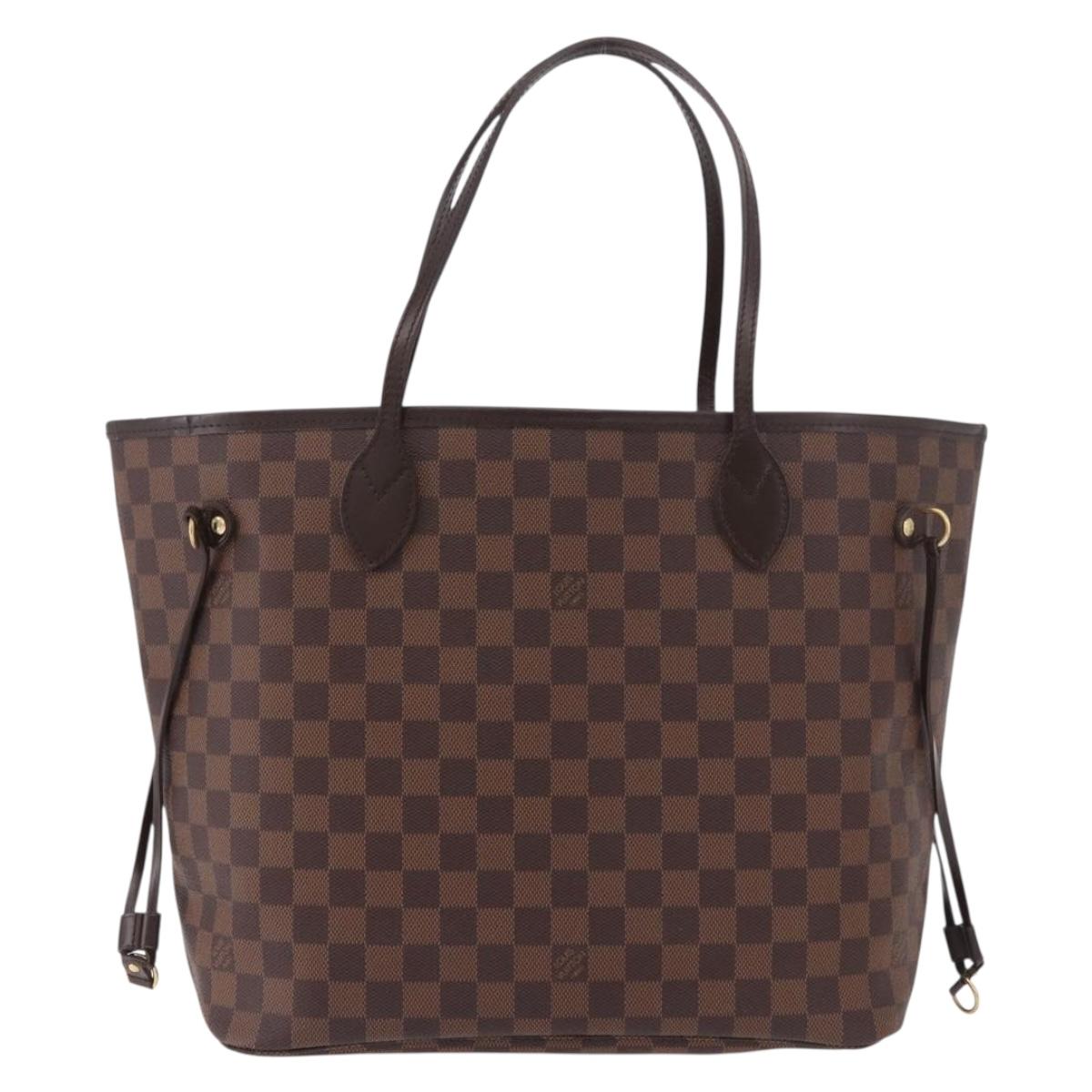 LOUIS VUITTON Damier Ebene Neverfull MM Tote Bag N51105 LV Auth 189144V