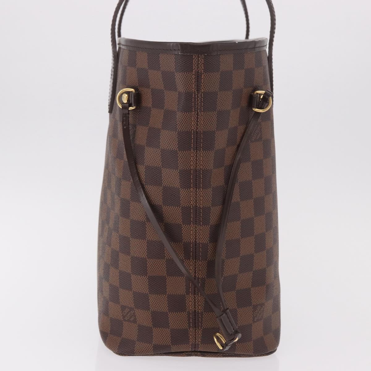 LOUIS VUITTON Damier Ebene Neverfull MM Tote Bag N51105 LV Auth 189144V