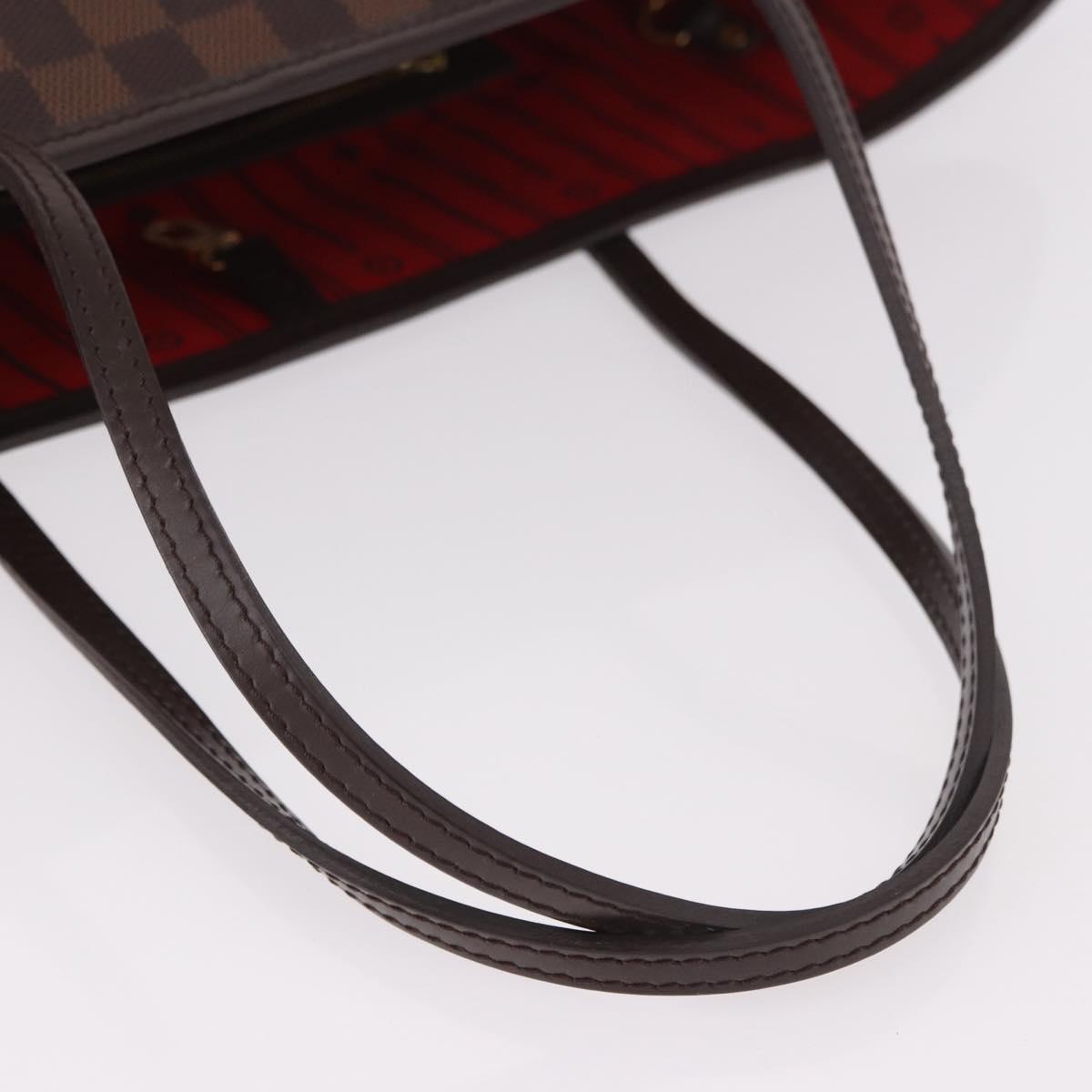 LOUIS VUITTON Damier Ebene Neverfull MM Tote Bag N51105 LV Auth 189144V