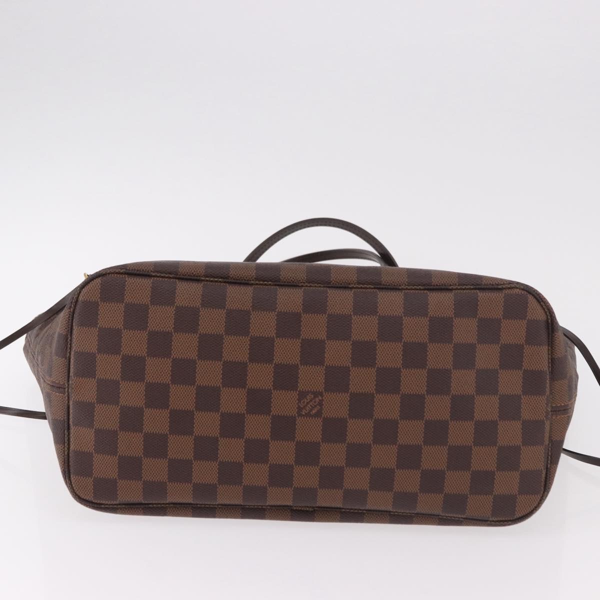 LOUIS VUITTON Damier Ebene Neverfull MM Tote Bag N51105 LV Auth 189144V